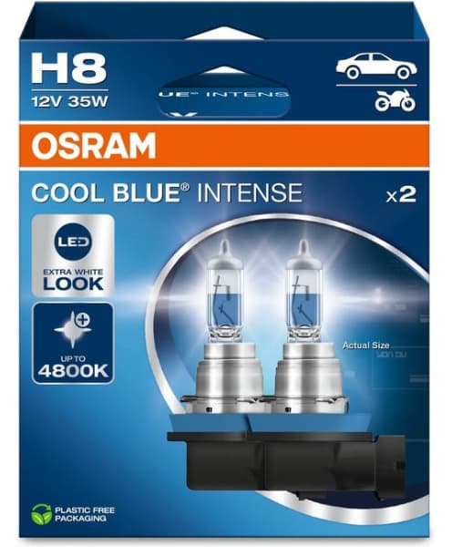 Osram Bulbs H8 12V CoolBlue Intense NextGen kompl. 2vnt - Autoera