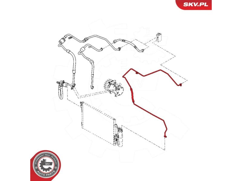High/Low-pressure Line, air conditioning 54SKV611 - image 5