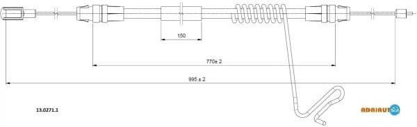 Cable handbrake 13.0271.1