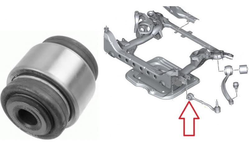 Silentblock front axle 35608 01