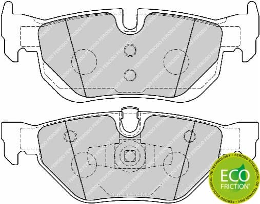 Brake pads rear, Top Quality FDB1807