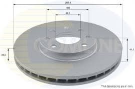 Brake disc, 1pcs FRONT ADC1112V