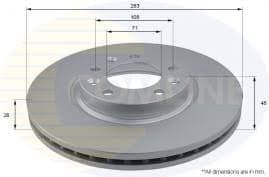 Brake disc, 1pcs FRONT ADC2710V