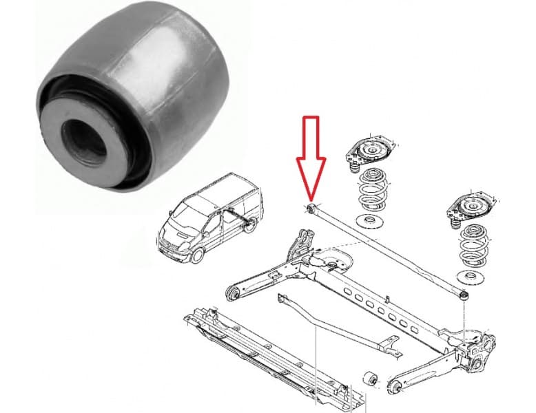 Silentblock rear axle 36525 01