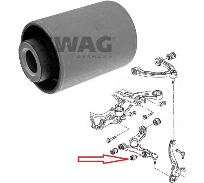 Silentblock front axle 40165