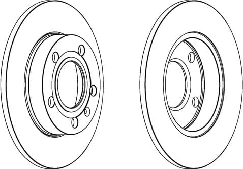 Brake discs kit rear, (2pcs), Top Quality DDF1709C - image 2