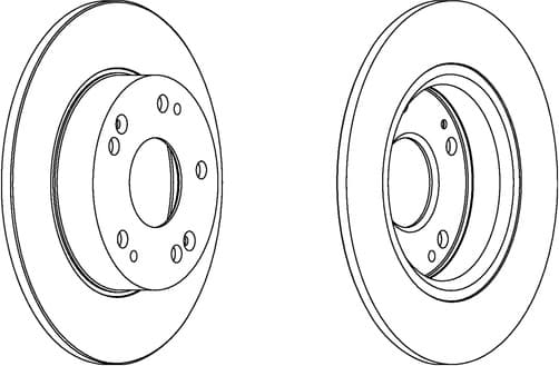 Brake discs kit rear, (2pcs), Top Quality DDF1558C