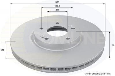 Brake disc, 1pcs FRONT ADC1096V