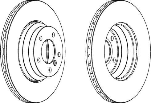 Brake disc, 1pcs FRONT, Top Quality DDF1535C-1