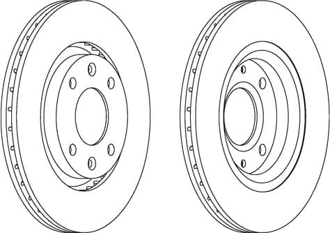Brake discs kit front (2pcs), Top Quality DDF1140C