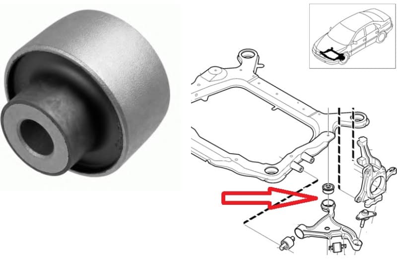 Silentblock front axle 87-08771