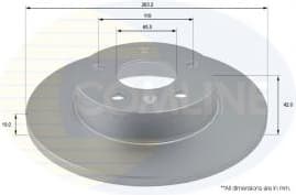 Brake disc, 1pcs REAR ADC1121 - image 2