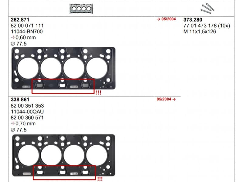 Gasket cylinder head 688.422 - image 2