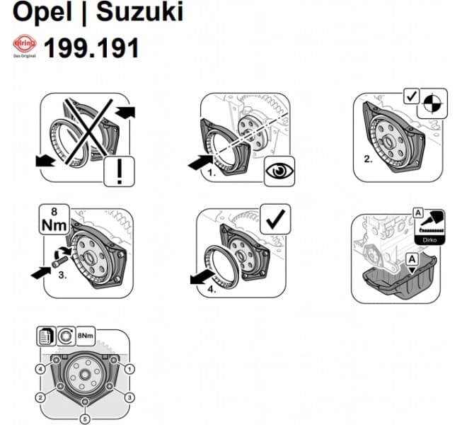 Seal crankshaft rear 199.191 - image 2