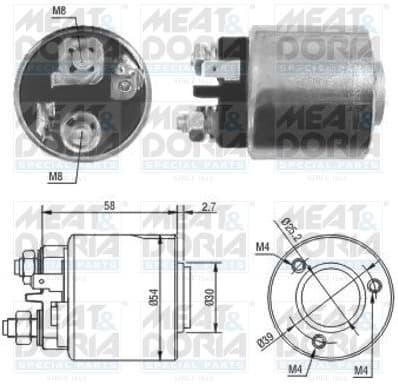 Solenoid Switch, starter 46083