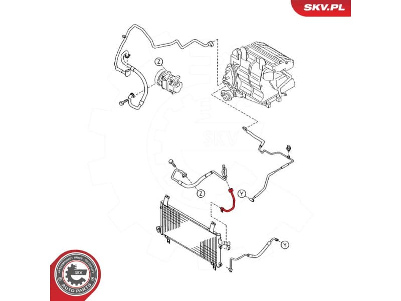 High/Low-pressure Line, air conditioning 54SKV643 - image 5
