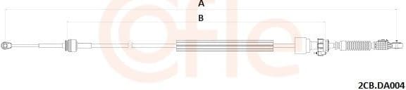 Cable Pull, manual transmission 92.2CB.DA004