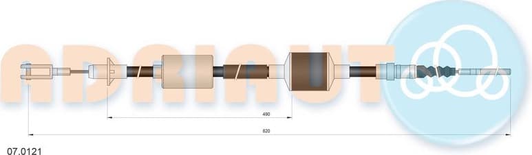 Cable Pull, clutch control 07.0121