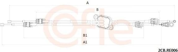 Cable Pull, manual transmission 92.2CB.RE006