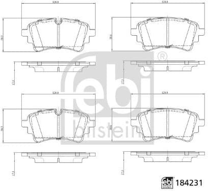 Brake Pad Set, disc brake 184231 - image 2