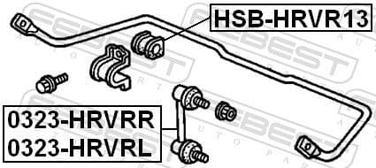 Mounting, stabiliser bar HSB-HRVR13 - image 2