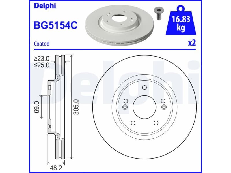 Brake Disc BG5154C