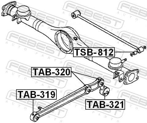 Mounting, control/trailing arm TAB-320 - image 2