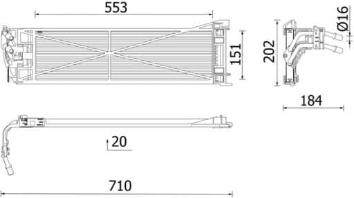 Oil Cooler, automatic transmission BEHR *** PREMIUM LINE *** CLC 306 000P