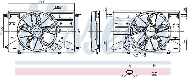 Fan, engine cooling 850100