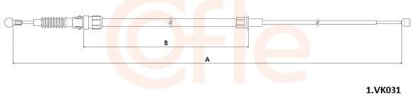 Cable Pull, parking brake 92.1.VK031