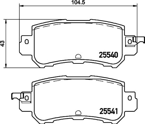 Brake pads rear, Top Quality FDB4892