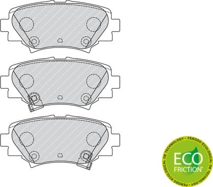 Brake pads rear, Top Quality FDB4700