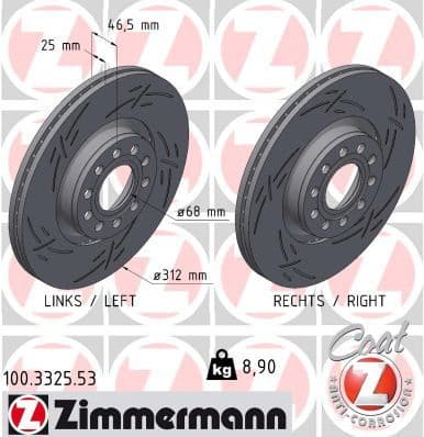 Brake Disc BLACK Z 100.3325.53