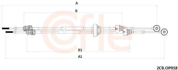 Cable Pull, manual transmission 92.2CB.OP018
