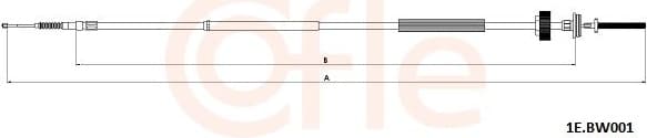 Cable Pull, parking brake 92.1E.BW001