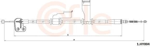 Cable Pull, parking brake 92.1.HY004
