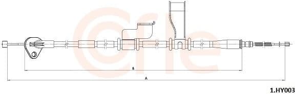 Cable Pull, parking brake 92.1.HY003