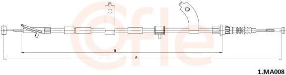 Cable Pull, parking brake 92.1.MA008