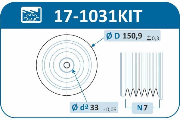 Pulley crankshaft 17-1031KIT - image 3