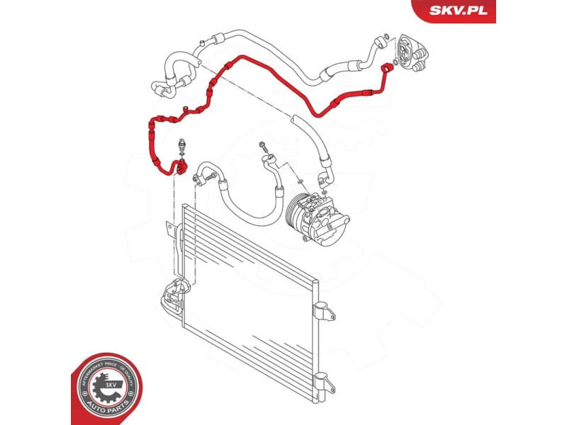 High/Low-pressure Line, air conditioning 43SKV554 - image 7