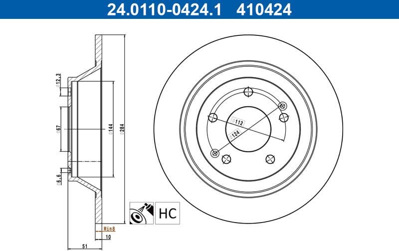 Brake Disc 24.0110-0424.1