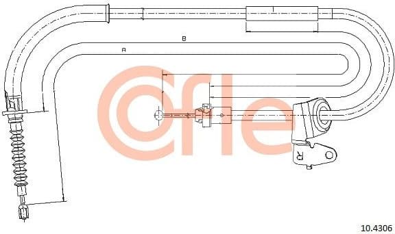 Cable Pull, parking brake 92.10.4306