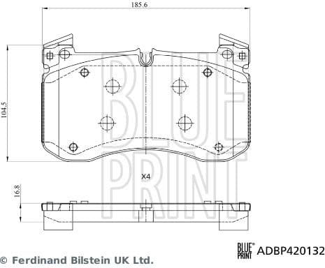 Brake Pad Set, disc brake ADBP420132