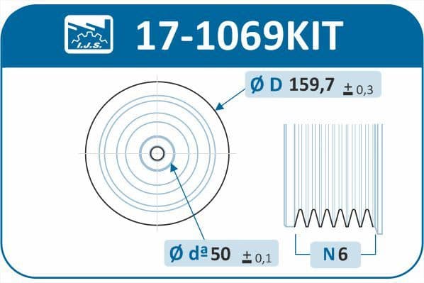 Pulley crankshaft 17-1069KIT - image 3