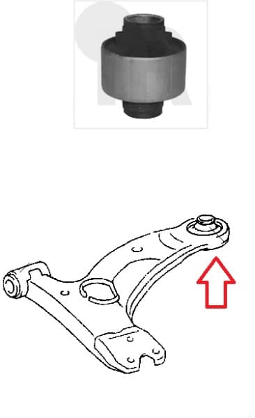 Silentblock front axle 87-00666