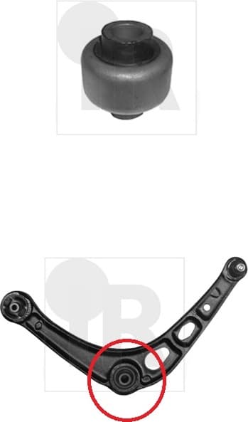 Silentblock front axle 87-06394