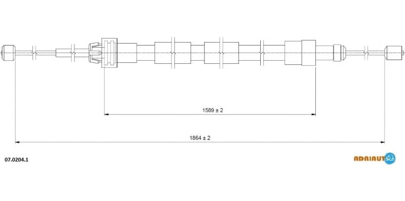 Cable handbrake 07.0204.1