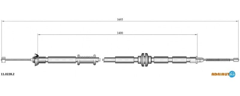 Cable handbrake 11.0228.2