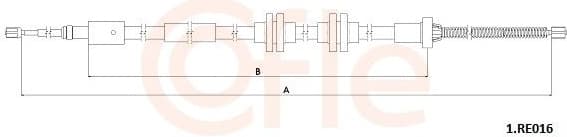 Cable Pull, parking brake 92.1.RE016