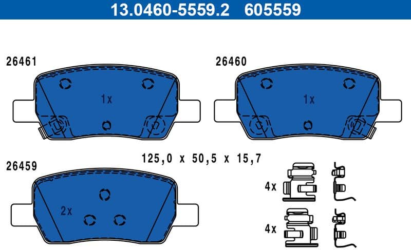 Brake Pad Set, disc brake 13.0460-5559.2